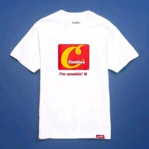 New Cookies Clothing Smoking It T Shirt White Size XL McDonald Spoof 420 Funny